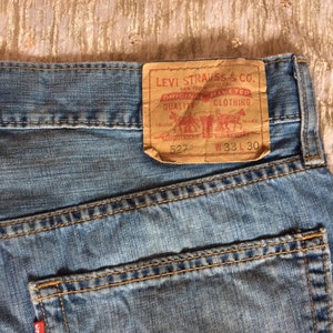 Vintage Levi Strauss & Co 527 cut off jeans. Unisex jeans shorts. 33 inch waist