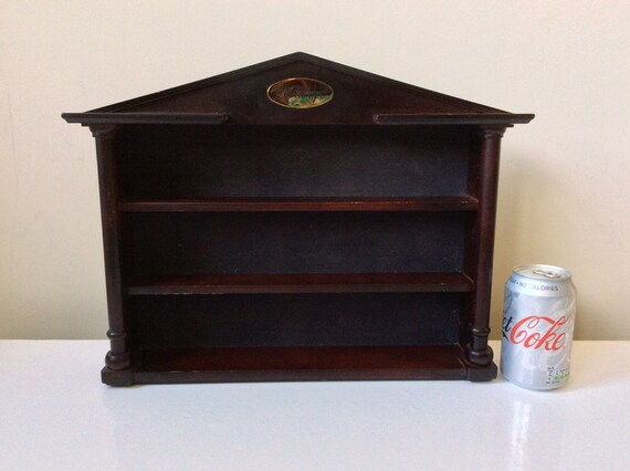 Vintage Mahogany Le Temps Small Ornament Display Shelves Image 0