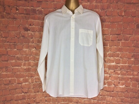 St Michael Mens Cream Shirt Size 