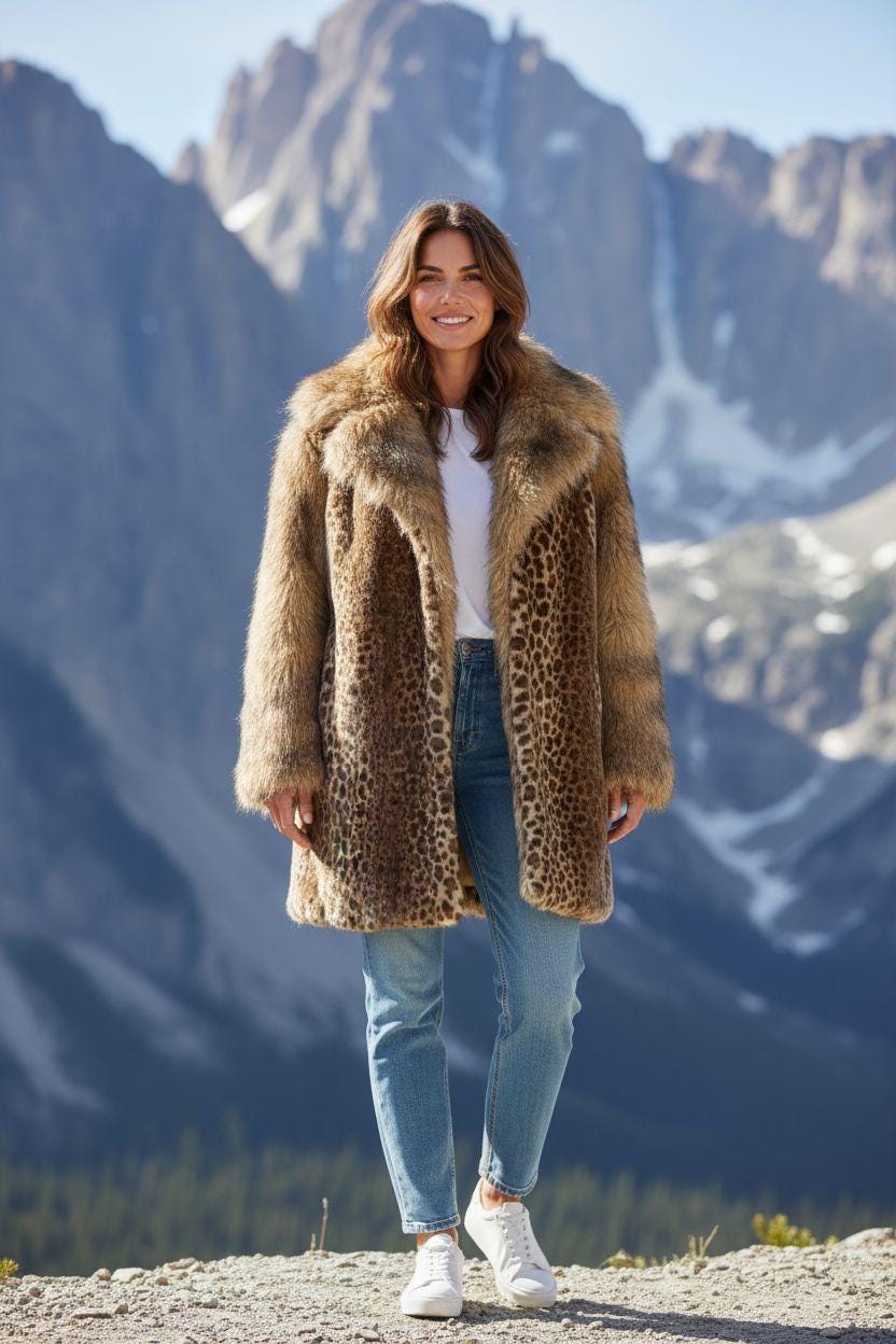 Wild Cat Fur Coat - Etsy