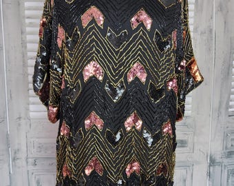joanna hope beaded layer dress Vintage Style Joanna Hope Beaded Grey Long Evening Dress New 12