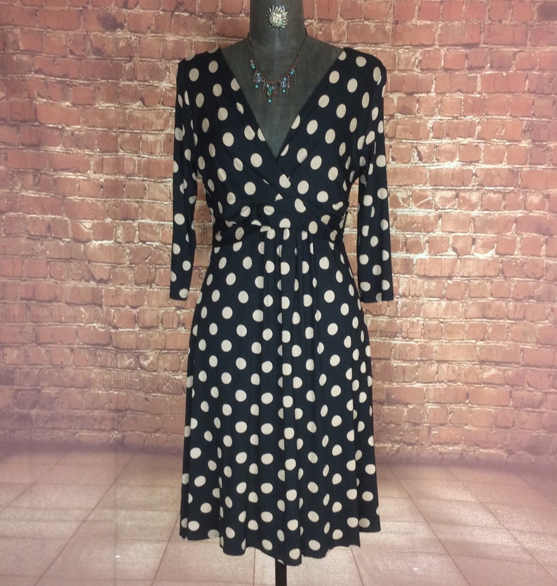 phase eight black polka dot dress