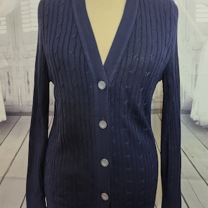 Navy waterfall cardigan top marks and spencer