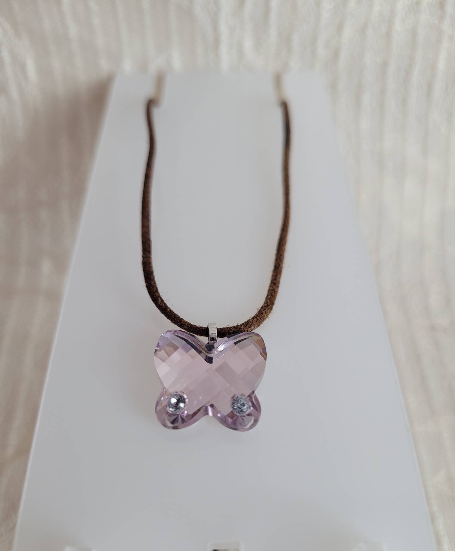 Butterfly Necklace with Swarovski Crystals 