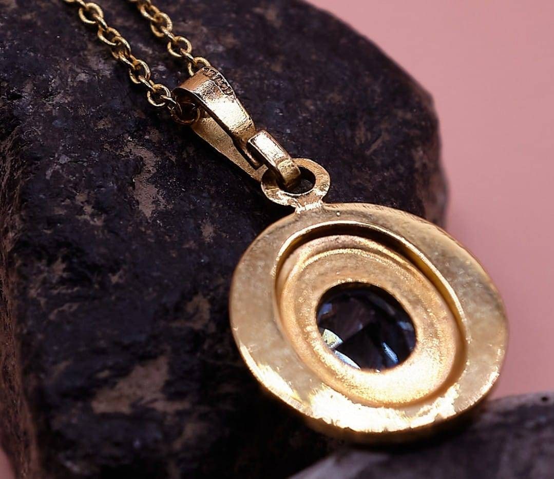 Vintage Andreas Daub Rolled Gold/gold Plated Faceted Blue - Etsy