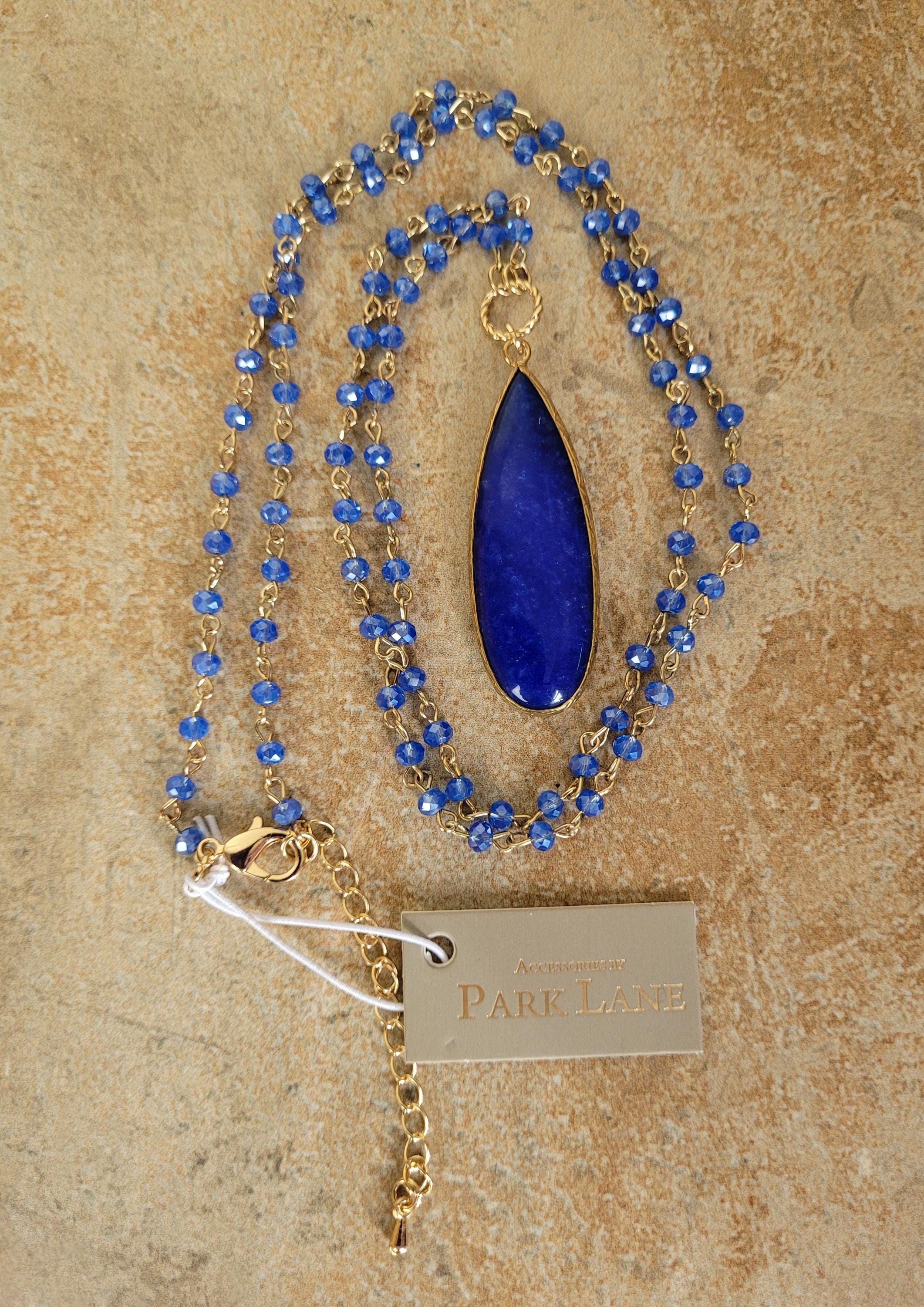 Collana Pendente Barra Tono Argento Park Lane - Nuova In Scatola