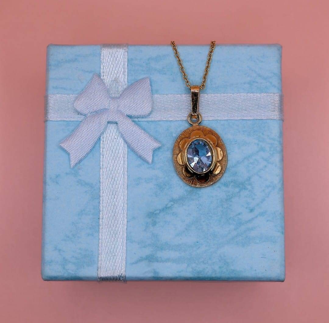 Vintage Andreas Daub Rolled Gold/gold Plated Faceted Blue - Etsy