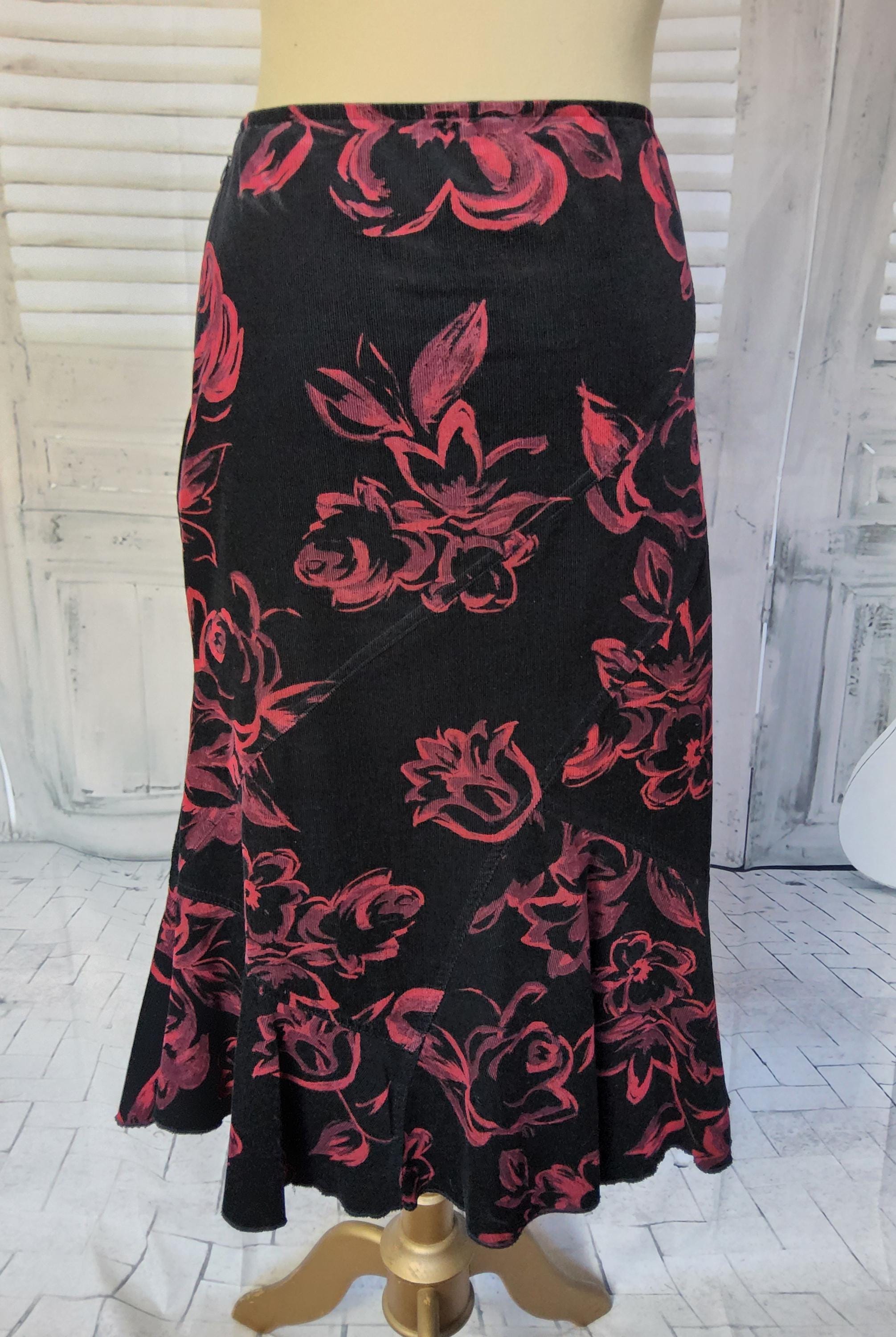 Jupe Lin Coton Occasion Jupe Midi Fleurie Marks And Spencer – Taille 10 – Linen Blend (55% Lin) – Occasion Très Bon état Micro Streaming