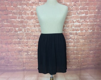 St Michael Marks and Spencer black mini skirt slip, size small to medium