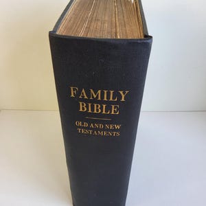 c1870/80s  Large Antique Brown’s Self Interpreting Family Bible, Gold gilt pages