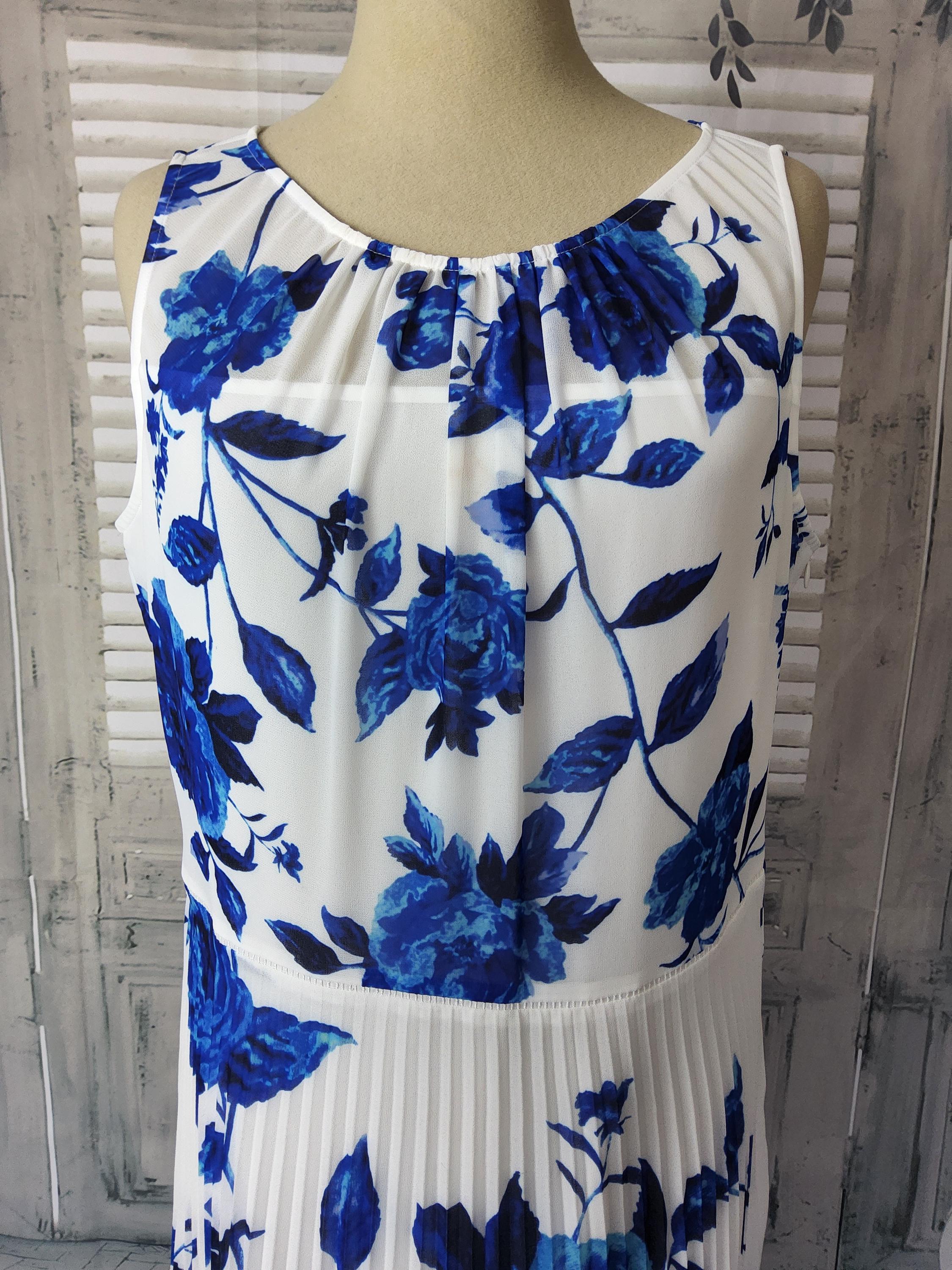 hobbs blue and white dress Womens Hobbs Blue Ivory Daria Contrast Broderie Dress US 10