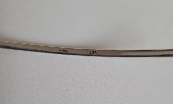 Vintage 925 Solid Silver Torque choker necklace w… - image 10