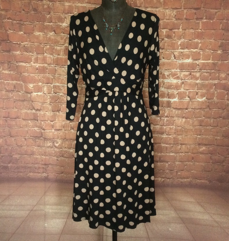 phase eight black polka dot dress