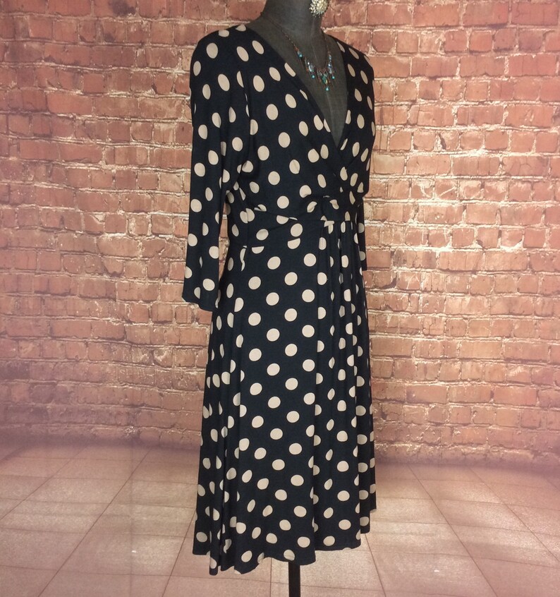 phase eight black polka dot dress