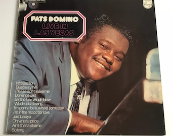 Disco de vinilo LP de 12" Fats Domino Live In Las Vegas de 1965.