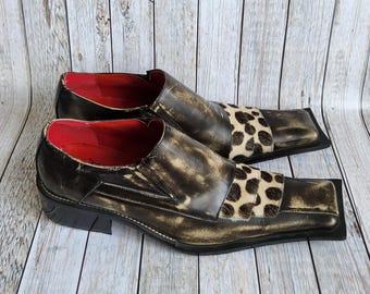 Zota leather with horse hair mens dress shoes. Size 7.5