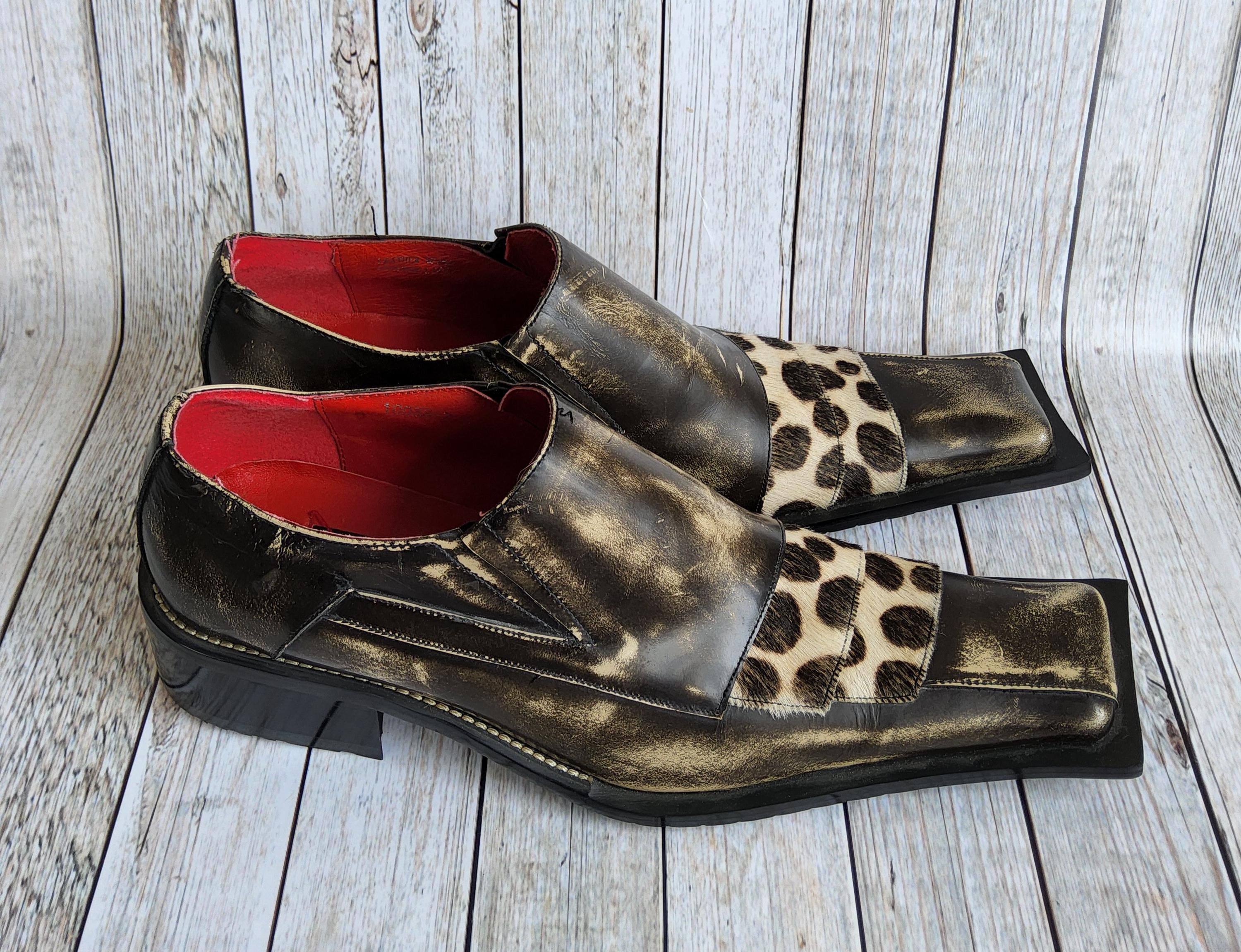 Leopard Print Dress Men Shoe