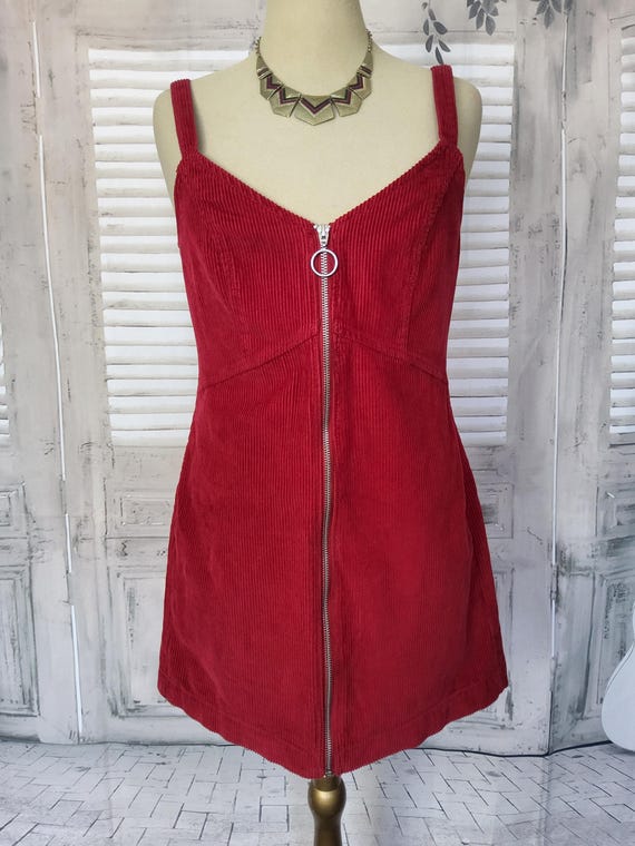 Robe Chasuble En Velours Côtelé Pour Femme - Mini Robe à Bretelles Réglables (polyester)