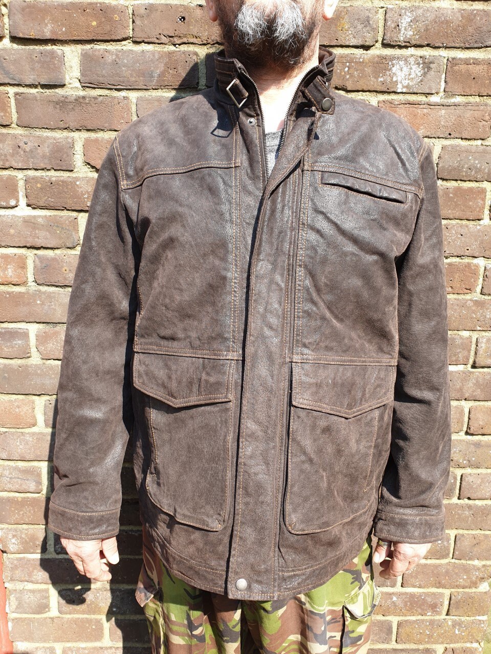 Vintage Stunning JCC Collection Mens - Jacket. Size Etsy Brown 44R Leather Size XXL. UK