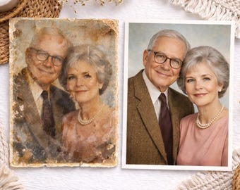 Old Photo Restoration Service, Restore Damaged Vintage Photos, Remove Blur, Fix & Enhance Image Quality, Picture Repair, Photo Gift