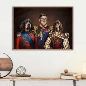 Victorian dog paintings, painting of cat portraits, renaissance painting portrait, paws prints, personalized gifts for pets, pet photo gifts image 9