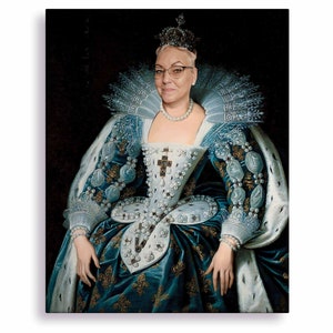 Custom Queen Portrait, Personalized Queen Painting, Royal Portraits Paintings, Painting from photo, Victorian and Neoclassical, Gift for her