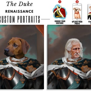 Custom Oil Painting of your Husband or Boyfriend as a 18th Century Renaissance Duke Replace Face Portrait Painting from photo,
