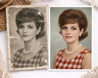 Image Restoration, Repair Old Photos, Old Photo Colorization, Gift for Mom from Daughter
