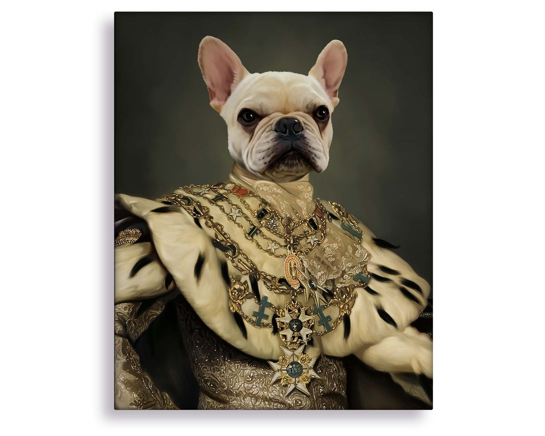 【原画】『ジグ公爵』（フレンチブルドッグ　犬　絵画） フレンチブルドッグ クリーム 絵画 原画 その他インテリア雑貨