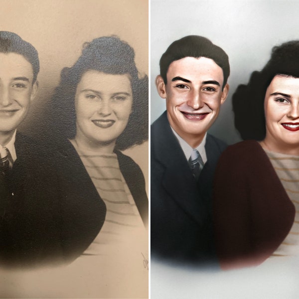 Colorize Black and White Photos, Restore Photo Coloring,  Recoloring Vintage Damaged Images, Picture Color Restoration, Anniversary Gift