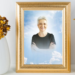 Funeral Portrait Photo, Memorial Picture of Loved One, Funeral Service Obituary, Memorial Canvas Print, Gifts to Remember a Loved One