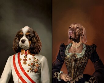 人物画 女性と犬の肖像画 犬の貴婦人 絵画 大塚麻世 通販 114547｜Creema(クリーマ)