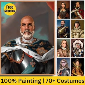 Custom Painted Portraits, Renaissance Portrait Paintings From Photo, Royal, Historical, Medieval, Victorian Era Portrait Gifts for Mom & Dad