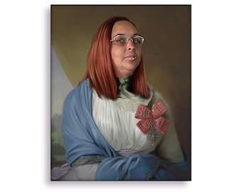 Custom Teacher Portrait, Royal Renaissance Painting, History Teacher Retirement Gift, Professor End of Year Present, Principal Educator Gift