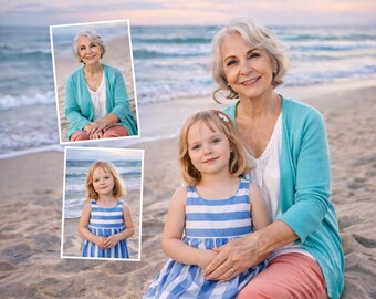 Add Person to Photo: Realistic Photo Merge, Combine Family Photos, Add Deceased Loved One To Photo Edit, Memorial Gift for Father & Mom