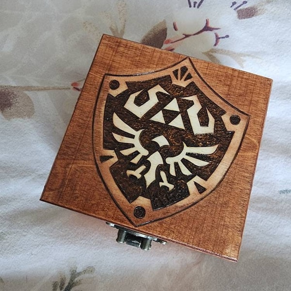 Geek, Nerd, Comic Fan, Wood burned Mini Treasure Box