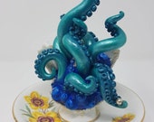 Vintage Art Tea Cup Tentacle Collectible