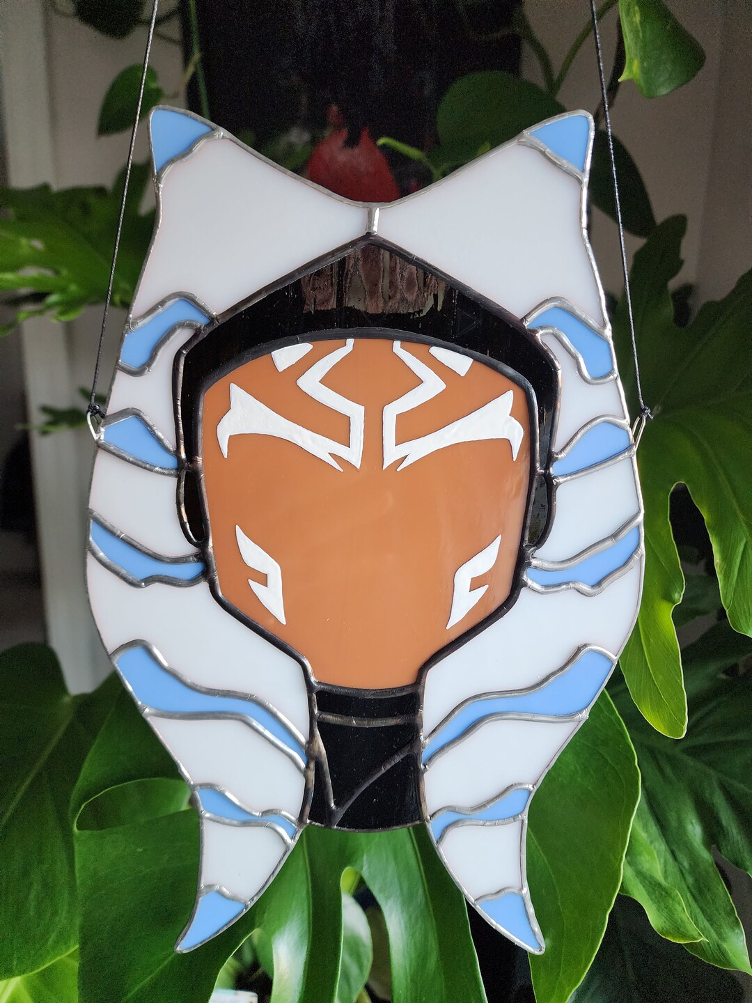Ahsoka Tano Sar Wars Stained Glass Suncatcher Wall Decor Etsy