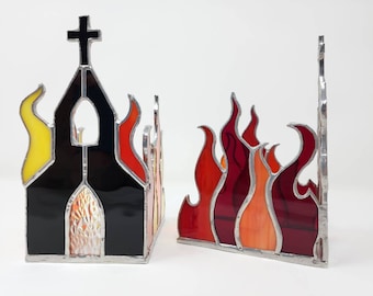 Burning Church Gothic Tealight Holder