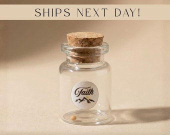 Custom Mustard Seed Faith Jar No Sticker Church Group Gift Favors Women's Ministry Event Favors Bulk for Guest Favors for Prayer Group Gift