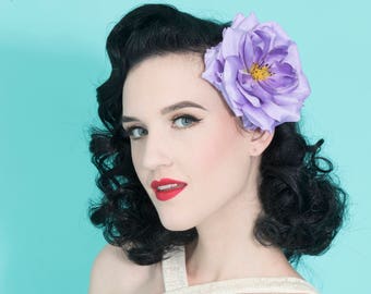 April Moon Rose -Lilac - Pin Up Hair Flower