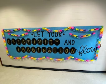 Let Your Creativity and Imagination Flow Bulletin Board Classroom Decoration