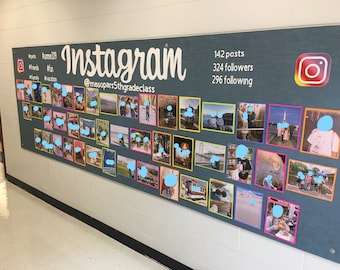 Instagram Summer Vacation Class Bulletin Board Classroom Decoration