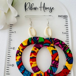 Orecchino in tessuto africano Asana,Orecchini in tessuto - Ankara - Afrocentrico, Regalo per lei, Regalo last minute