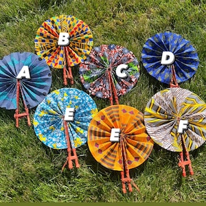 Ankara fan / foldable fan / African fabric fan / asoebi fan / souvenir fan /Kente fan\ Ghana fan
