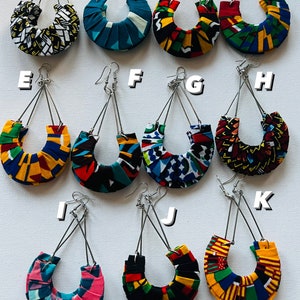 African Fabric Earring,Fabric Earrings - Ankara - Afrocentric