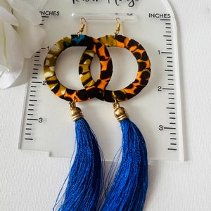 Anorkor African Fabric Earring, Fabric Earrings - Ankara - Afrocentric, Gift for Her