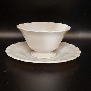Chinex Classic Depression Glass Sherbet and Sherbet Plate