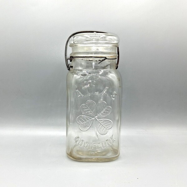 Pot de conserve en feuille de trèfle porte-bonheur Atlas