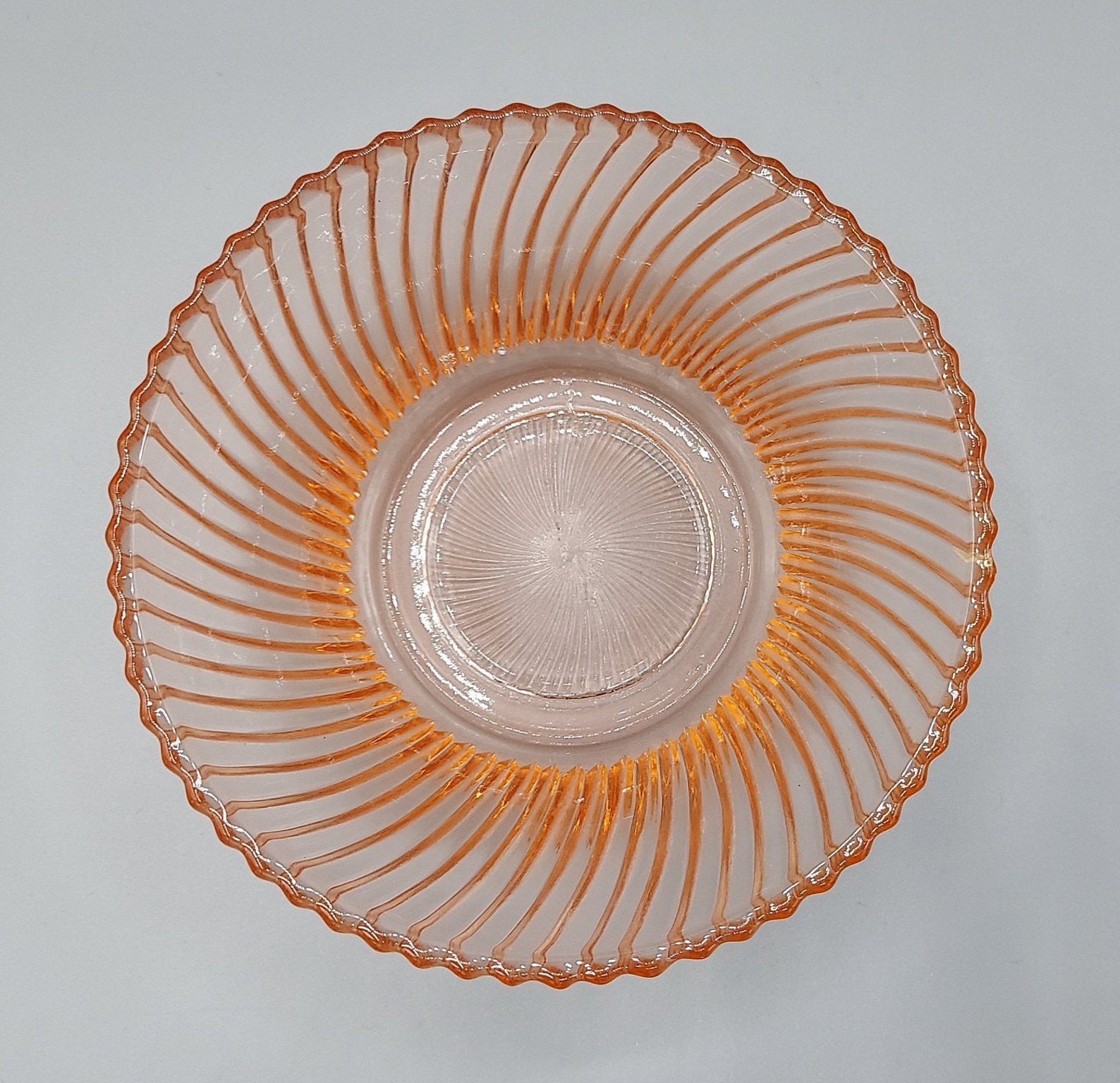 Pink Diana Depression Glass Cereal Bowl Etsy